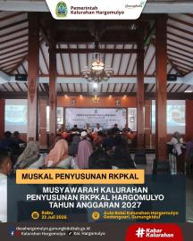 BAMUSKAL BESERTA PEMERINTAH KALURAHAN HARGOMULYO GELAR MUSKAL PENYUSUNAN RKPKAL TAHUN 2027
